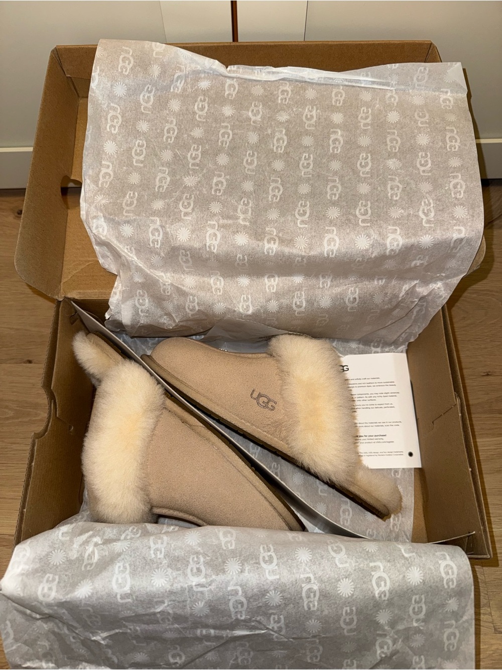 UGG Women's Chestnut Sheepskin Slip-On Slippers